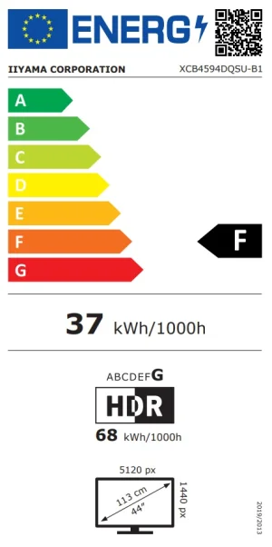 iiyama ProLite XCB4594DQSU-B1 44,5" VA DQHD 75Hz 2ms černý - obrázek 2