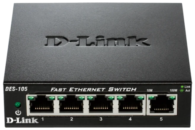 D-Link DES-105 switch 5-port 10/100 Mbps