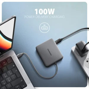 AXAGON HMC-5HL USB hub 5Gbps, HDMI 4K/60Hz, RJ-45, PD 100W - obrázek 7