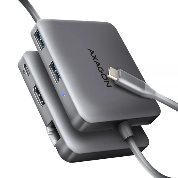 AXAGON HMC-5HL USB hub 5Gbps, HDMI 4K/60Hz, RJ-45, PD 100W
