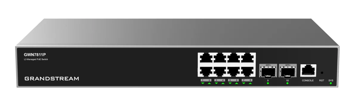 Grandstream GWN7811P L3 PoE switch 8 portů