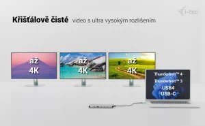i-tec USB-C Metal Nano dokovací stanice, 3x HDMI, 140W - obrázek 2