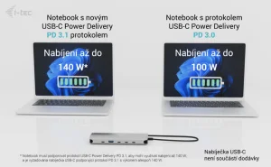 i-tec USB-C Metal Nano dokovací stanice, 3x HDMI, 140W - obrázek 3