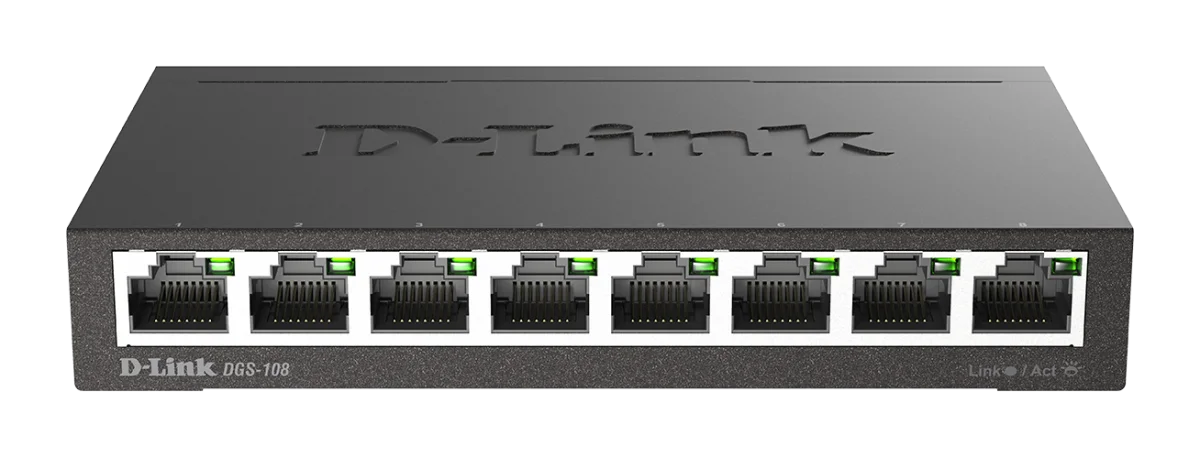 D-Link DGS-108 kovový 8-port 10/100/1000 Switch