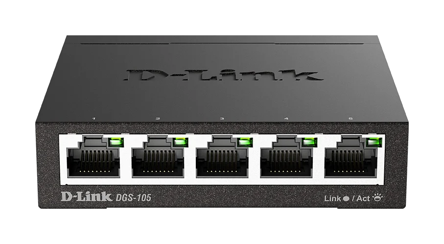 D-Link DGS-105 kovový 5-port Gigabit Switch