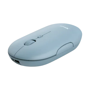 TRUST PUCK/Cestovní/Optická/1 600 DPI/USB+BT/Modrá