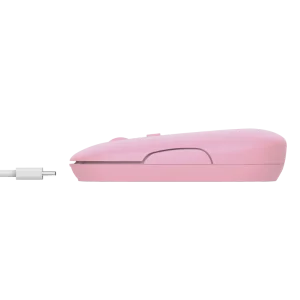 TRUST PUCK/Cestovní/Optická/1 600 DPI/USB+BT/Růžová - obrázek 2
