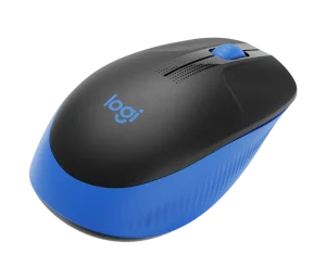Logitech M190/Kancelářská/Optická/1 000 DPI/Bezdrátová USB/Černá-modrá - obrázek 3