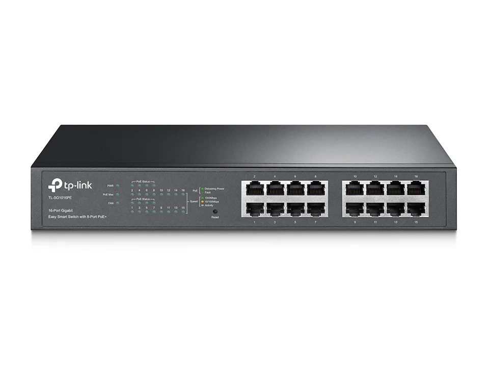 TP-Link TL-SG1016PE 16x Gb, 8x PoE+, 150W