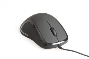 EVOLVEO ML-507B/Ergonomická/Laserová/Pro praváky/1 600 DPI/Drátová USB/Černá - obrázek 2