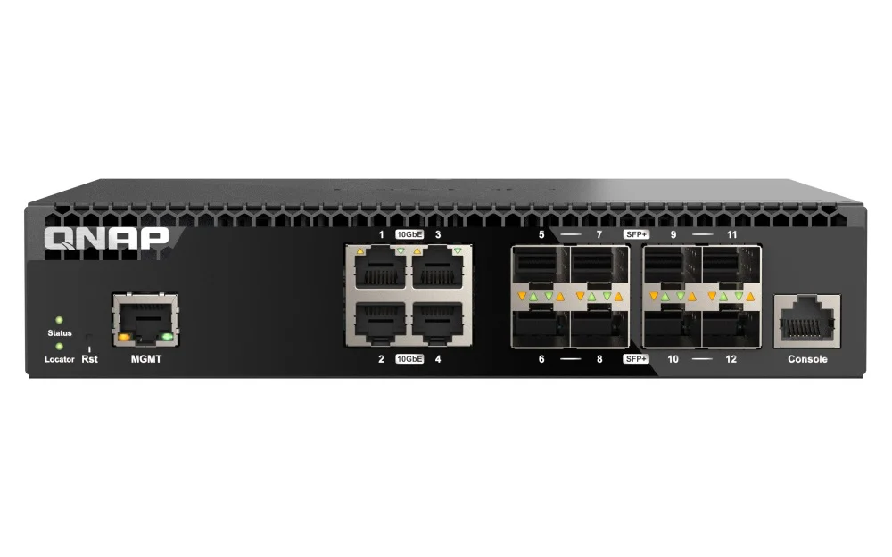 QNAP QSW-M3212R-8S4T switch 12 portů 10GbE