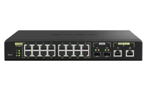 QNAP řízený switch QSW-M2116P-2T2S (16x 2,5GbE PoE+ RJ45 / 2x 10GbE RJ45 PoE++ / 2x 10GbE SFP+)