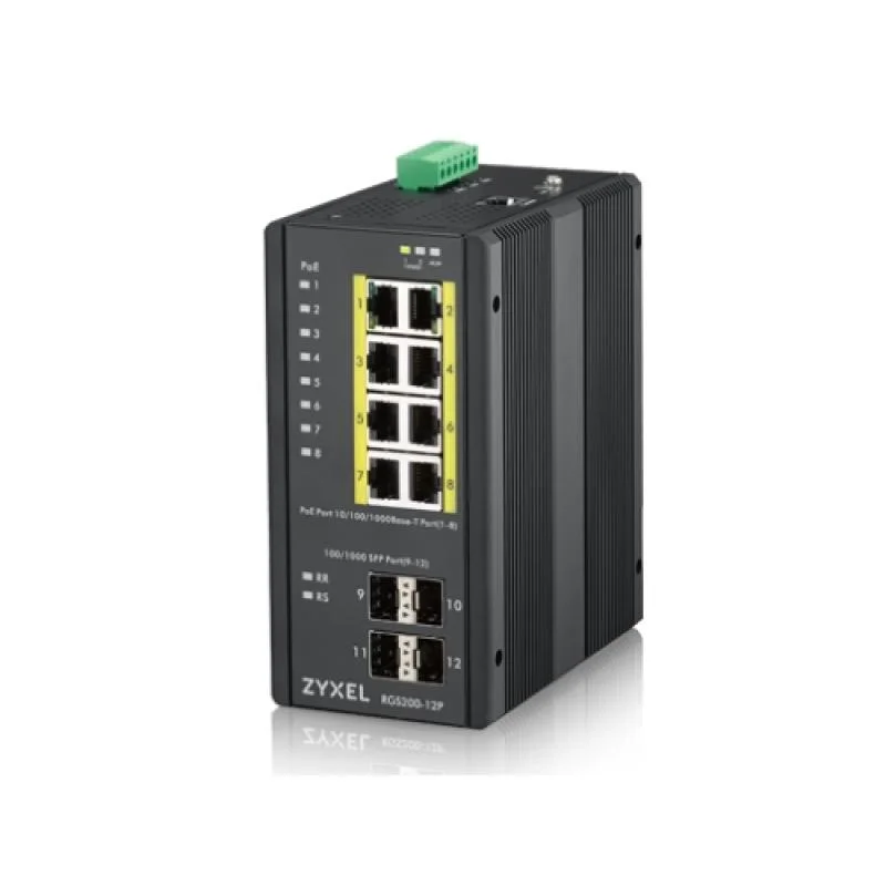 ZYXEL RGS200-12P 8xGb+4xSFP POE 240W