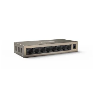 Tenda TEG1008M 8-port Gigabit Switch, 8x 10/100/1000 Mb/s, Fanless, MAC 4K, napájení AC/DC, i na zeď - obrázek 4