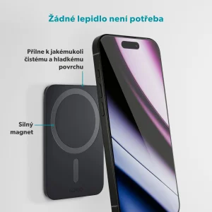 Epico Mag+ přísavný držák na telefon - černá - obrázek 3