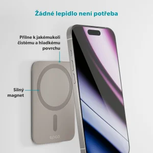 Epico Mag+ přísavný držák na telefon - titanová - obrázek 3
