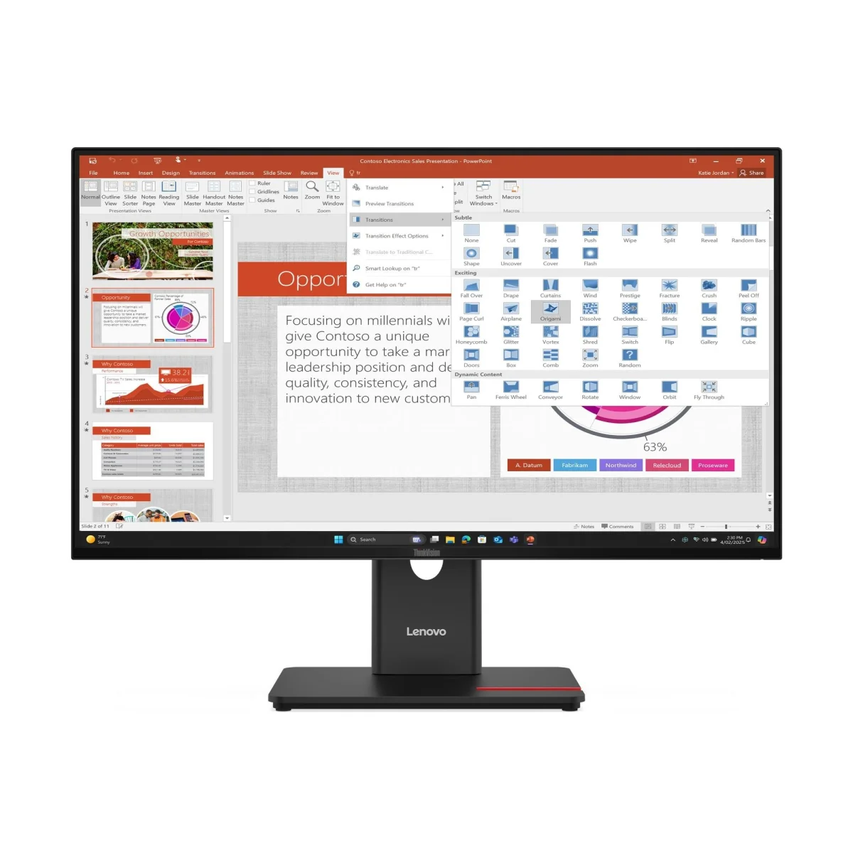 Lenovo ThinkVision T27-40 27" IPS FHD 120Hz 4ms