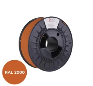 Tisková struna (filament) C-TECH PREMIUM LINE, PLA, žlutooranžová, RAL2000, 1,75mm, 1kg