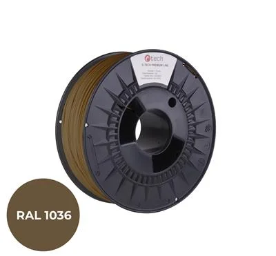 Tisková struna (filament) C-TECH PREMIUM LINE, PLA, perleťová zlatá, RAL1036, 1,75mm, 1kg