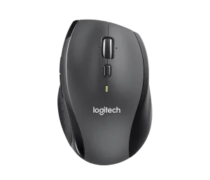 Logitech M705/Ergonomická/Optická/Pro praváky/Bezdrátová USB/Stříbrná