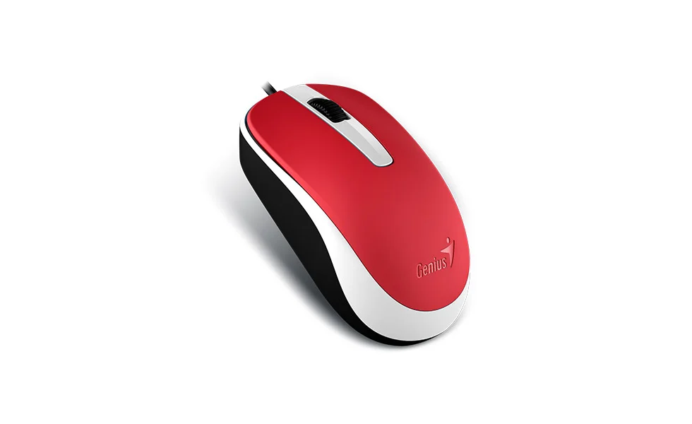 GENIUS DX-120/Kancelářská/Optická/1 200 DPI/Drátová USB/Červená