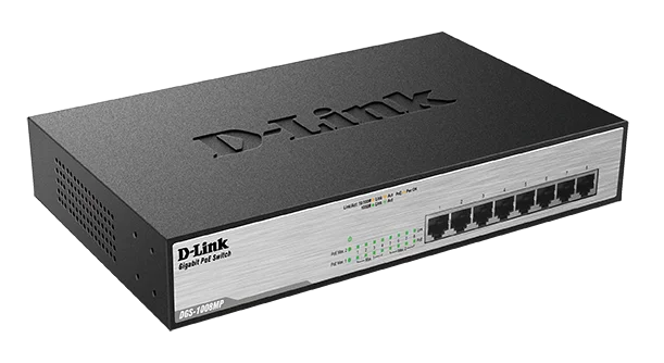 D-Link DGS-1008MP 8x 1000 Mbps, 8 PoE portů