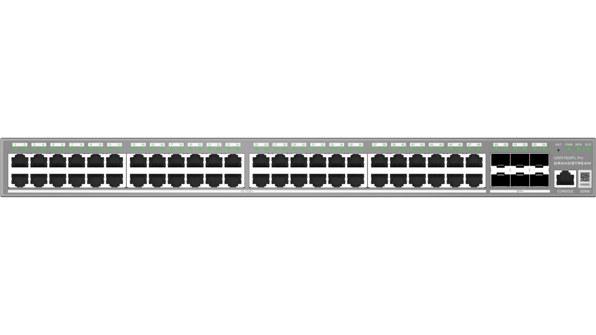 Grandstream GWN7806PL switch 48x 1Gb PoE 6x SFP+
