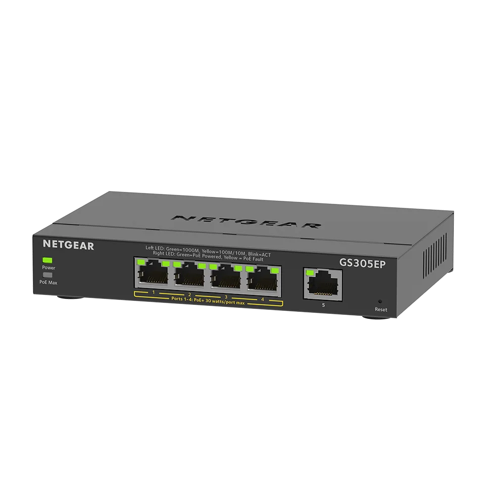NETGEAR 5PT GE PLUS SWCH W/ POE+
