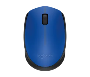 Logitech M171/Kancelářská/Optická/1 000 DPI/Bezdrátová USB/Černá-modrá