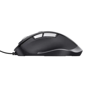 TRUST Fyda/Ergonomická/Optická/Pro praváky/5 000 DPI/Drátová USB/Černá-stříbrná - obrázek 2