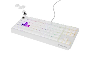 Genesis herní klávesnice THOR 230/TKL/RGB/Outemu Brown/Drátová USB/US layout/Bílá - obrázek 7
