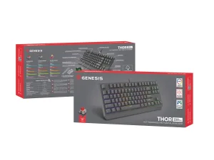 Genesis herní klávesnice THOR 230/TKL/RGB/Outemu Red/Drátová USB/US layout/Černá - obrázek 7