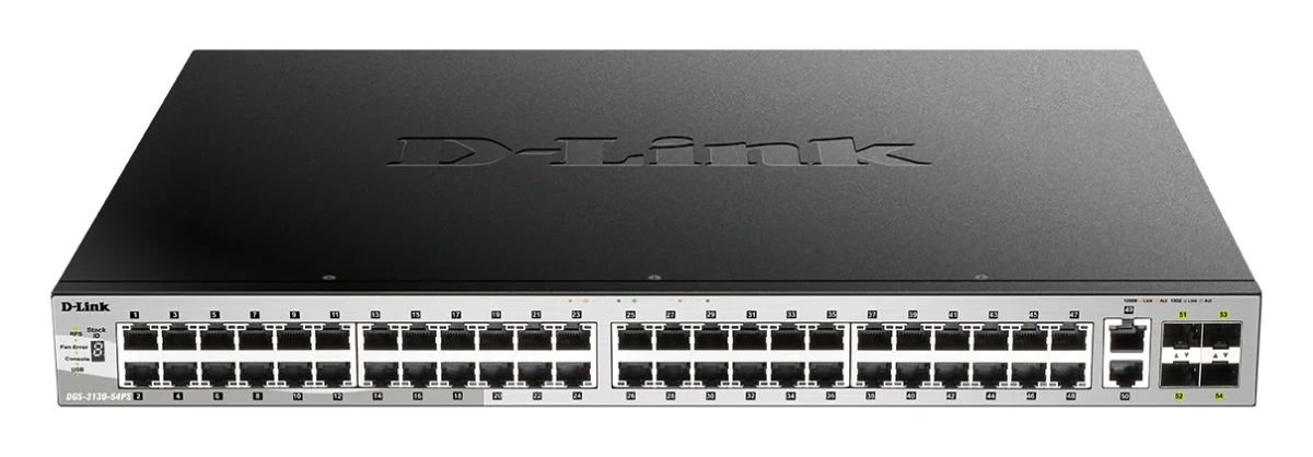 D-Link DGS-3130-54PS 48x GbE PoE+ 2x 10G