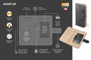 ALIGATOR Pouzdro UNI-FIX, vel.XL(160*82) černá - obrázek 3