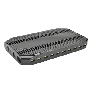 USB nabíjecí stanice s úložným prostorem, výstup 10x 12V, 8A, 96W, napájecí kabel Schuko - obrázek 4