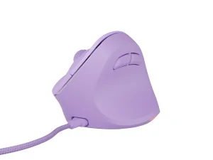 Vertikální myš Natec CRAKE 2 PRO/Vertikální/Optická/Pro praváky/12 400 DPI/Drátové USB-A/Fialová - obrázek 2