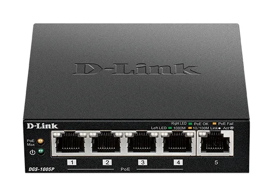 D-Link DGS-1005P 5port Gigabit PoE+ switch
