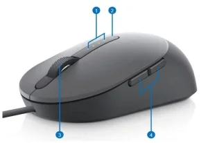 Dell MS3220/Kancelářská/Laserová/3 200 DPI/Drátová USB/Šedá - obrázek 5