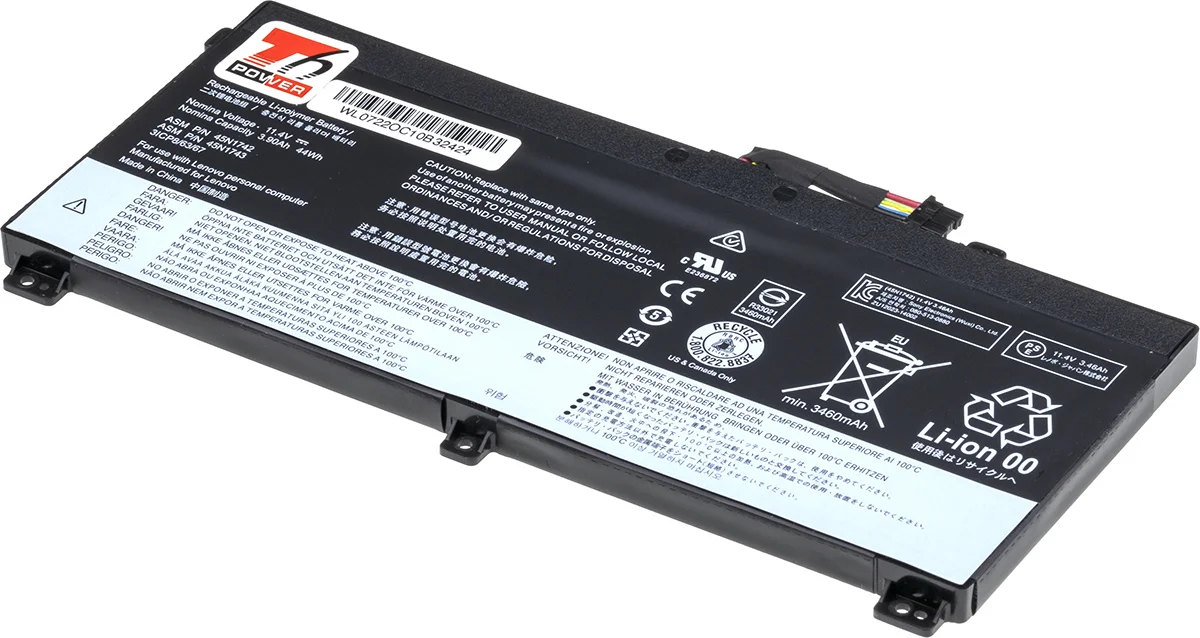 Baterie Lenovo ThinkPad T550/T560/W550s/P50s 44Wh 3900mAh (T6 Power)