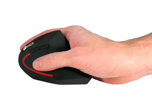Myš C-TECH VEM-09/Vertikální/Optická/Pro praváky/1 600 DPI/Bezdrátová USB/Černá - obrázek 2