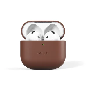 Epico kožené pouzdro pro AirPods 4/4 s ANC - hnědá - obrázek 2