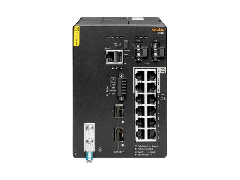 HP ENTERPRISE Aruba 4100i 12G POE DIN Switch