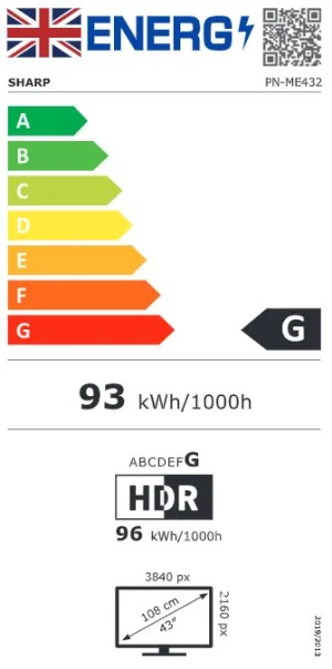 43" LED SHARP ME432 3840x2160,18/7,400cd, Android - obrázek 8