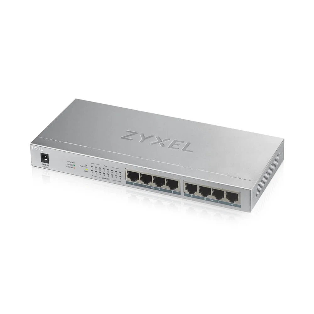 ZYXEL GS1008-HP, 8portový Gigabit PoE+ switch