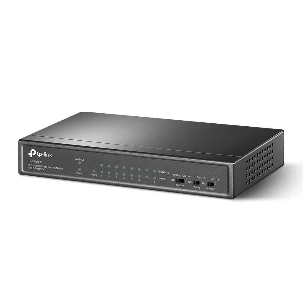 TP-Link TL-SF1009P 8x POE+ switch pro CCTV