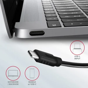 AXAGON HMC-5G21, USB 10Gb/s hub, porty 2x USB-A, 2x USB-C, HDMI 4k/30, PD 60W, kabel USB-C 13cm - obrázek 3