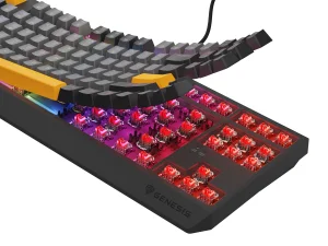 Genesis herní klávesnice THOR 230/TKL/RGB/Outemu Red/Drátová USB/US layout/Anchor Negative Šedá - obrázek 2