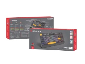Genesis herní klávesnice THOR 230/TKL/RGB/Outemu Red/Drátová USB/US layout/Anchor Negative Šedá - obrázek 5