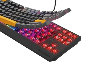 Genesis herní klávesnice THOR 230/TKL/RGB/Outemu Red/Drátová USB/US layout/Anchor Positive Šedá - obrázek 4