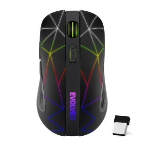EVOLVEO WM430/Herní/Optická/1 600 DPI/Bezdrátová USB/Černá - obrázek 7